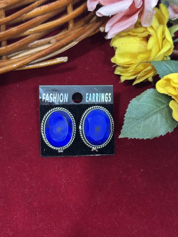 Brass Studs  - Dark Blue