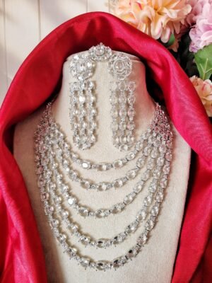 Evelyn Premium American Diamond Set – White