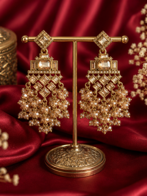 Dharni Kundan Earrings Golden