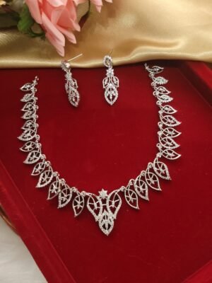 Vanshika American Diamond Set – White