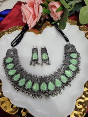Oxidised Stone Set – Green