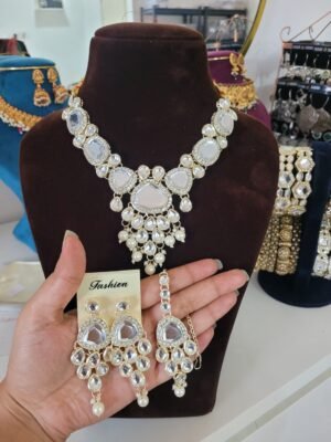 Shreeji Foil Kundan Set – Golden