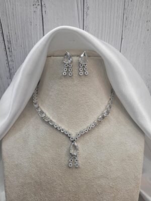 Riddhima American Diamond Set – White
