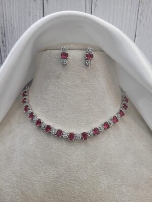 Archana American Diamond Set – Red
