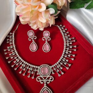 Evelyn American Diamond Set – Light Pink