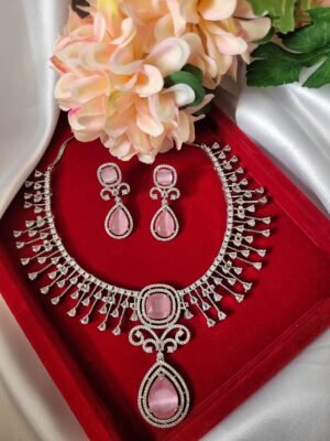 Evelyn American Diamond Set – Light Pink