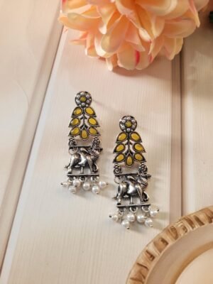 Premium Traditional Earrings – Yellow