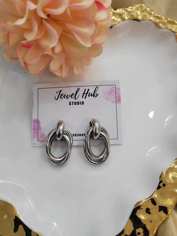 Silver Looped Studs