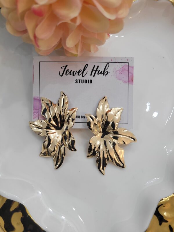 Golden Leaf Studs