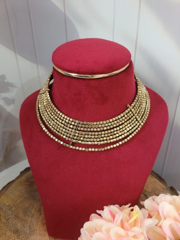 Golden Multi Layer Choker Set