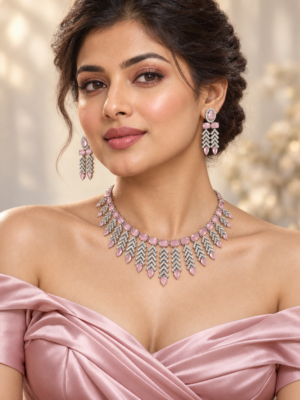 Blush Pink Jewelry Editorial Portrait