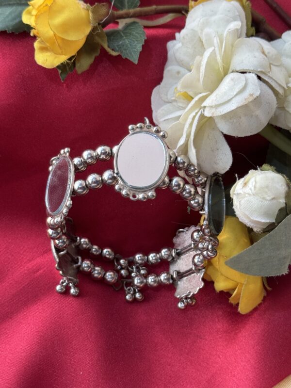 Oxidised Openable Mirror Kada