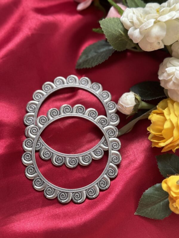 Oxidised Bangles - 2.6 size (Pattern 3)