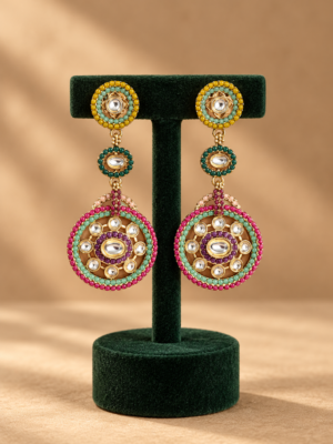 Zoya Jadau Pattern Earrings – Multi