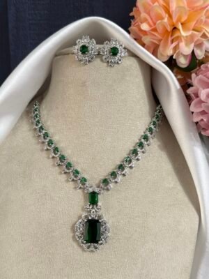 Nita Ambani Inspired American Diamond Set – Green