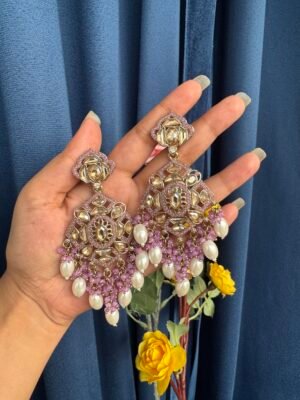 Purnima Premium Earrings – Lavender