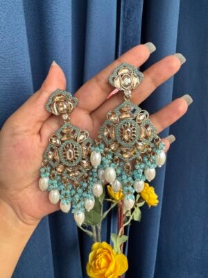 Purnima Premium Earrings – Light Blue