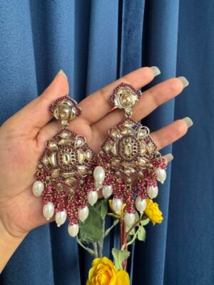Purnima Premium Earrings – Wine