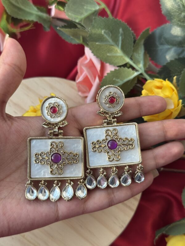 Anjana Premium Marble Earrings - Multi