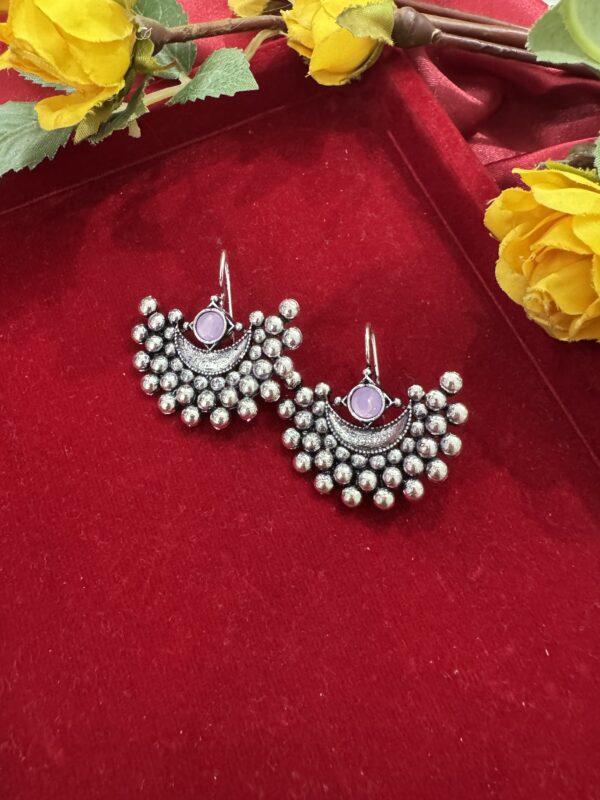 Teena daily Wear Stone Earrings - Lavender