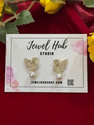 Swan Stone Earrings