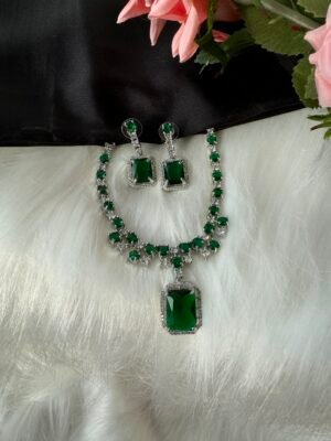 Ananya American Diamond Set – Green