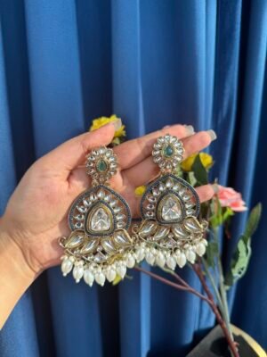 Sanya Kundan Earrings – Green