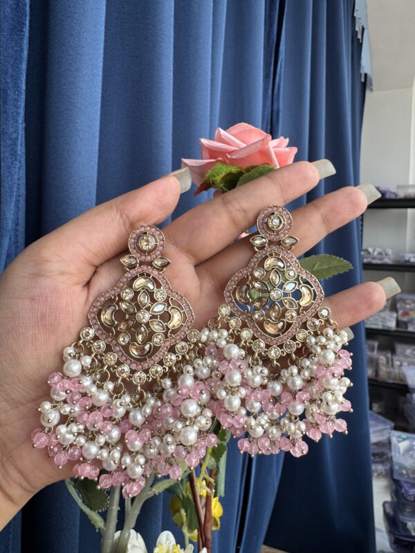 Nitya Premium Earrings - Light Pink