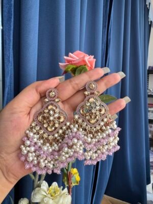 Nitya Premium Earrings – Lavender