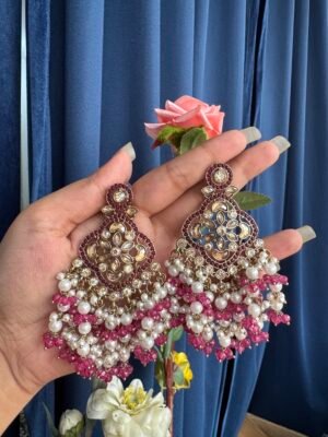 Nitya Premium Earrings – Wine