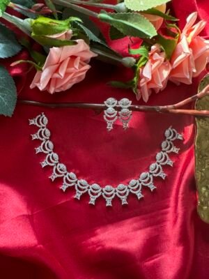Anvesha American Diamond Set – White
