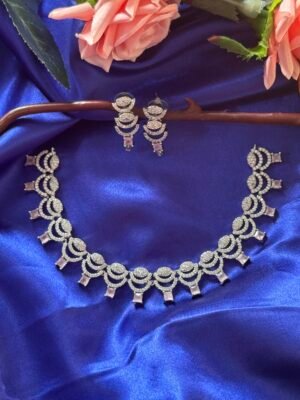 Anvesha American Diamond Set – Pink