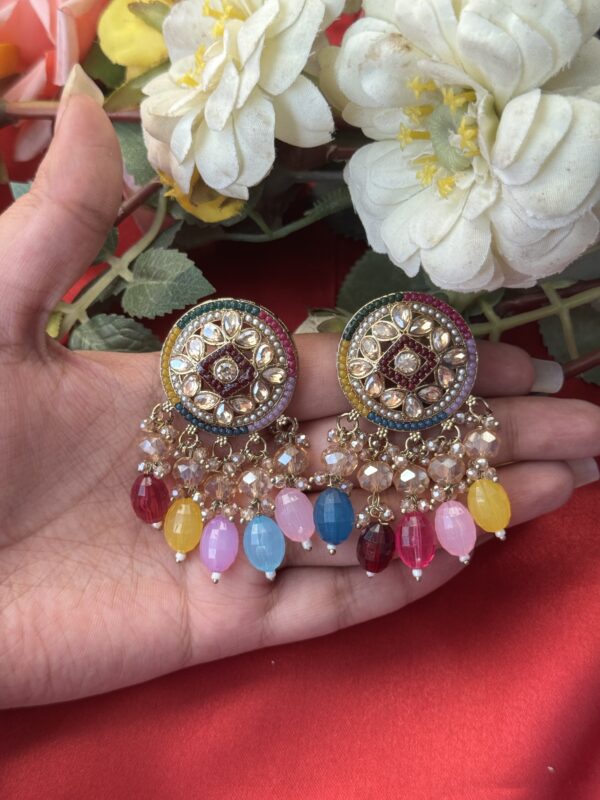 Shakira Kundan Earrings -Multi
