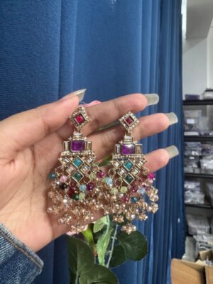 Dharni Kundan Earrings - Multi