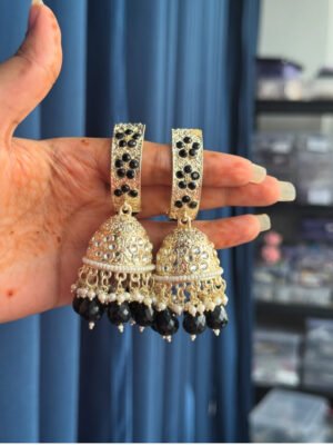 Kundan Jhumka – Black