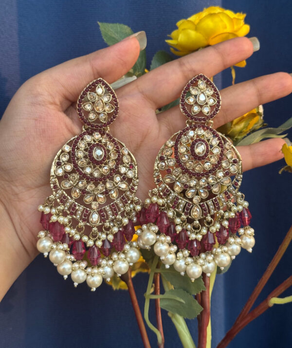 Mitali Premiun Earrings - Wine