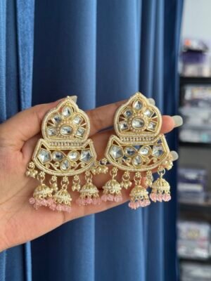 Krisha Unique Earrings – Light Pink