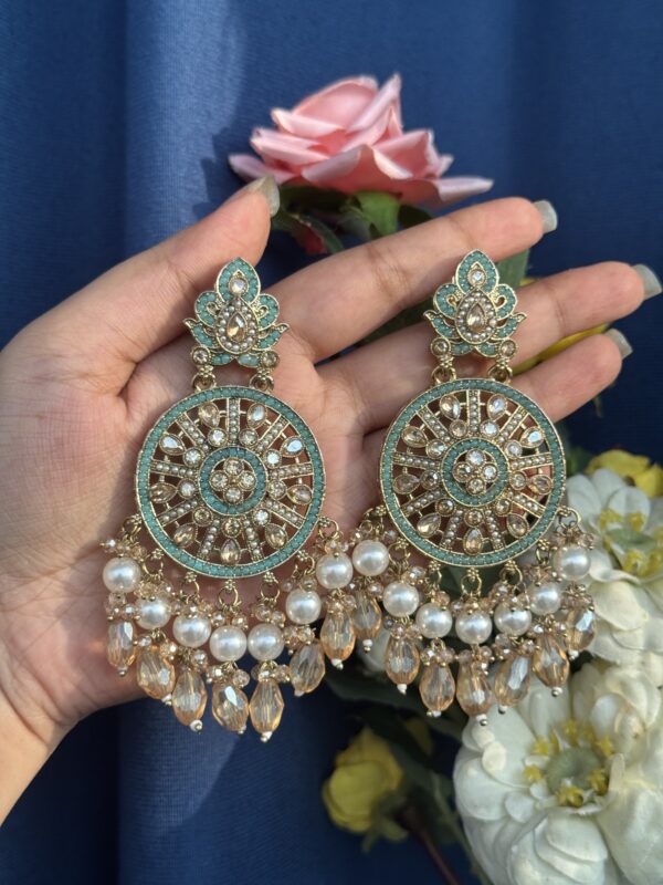 Madhumita Premium Earrings - Light Blue
