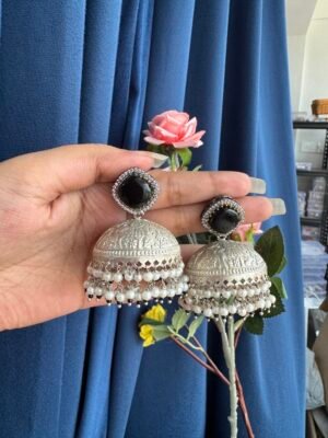 Rubeena Kashmiri Jhumka – Black