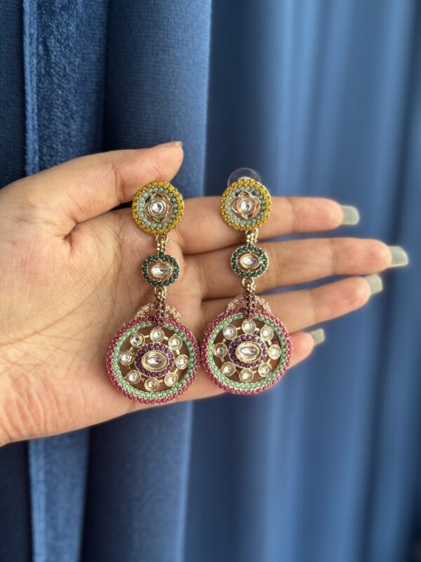 Zoya Pakistani Pattern Earrings - Multi