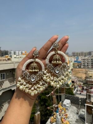 Sameeksha Ethnic Earrings – White