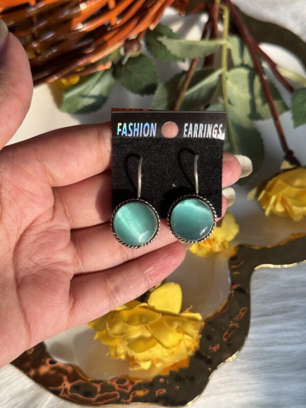 Daily Wear Brass Earrings - Green