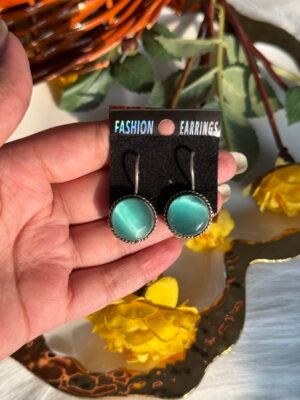 Daily Wear Brass Earrings – Green