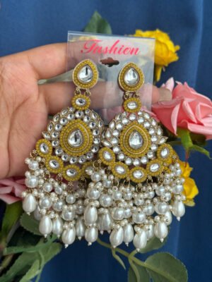 Avantika Long Earrings – Yellow