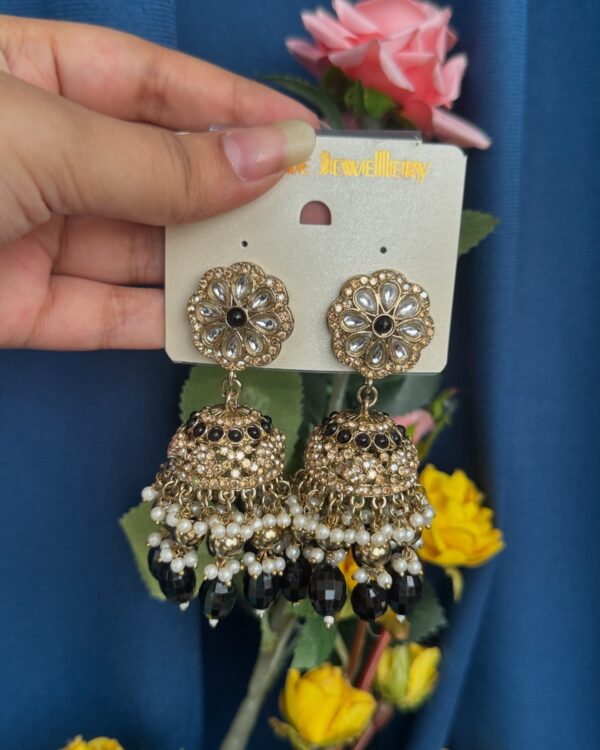 Rakshita Kundan Jhumka - Black