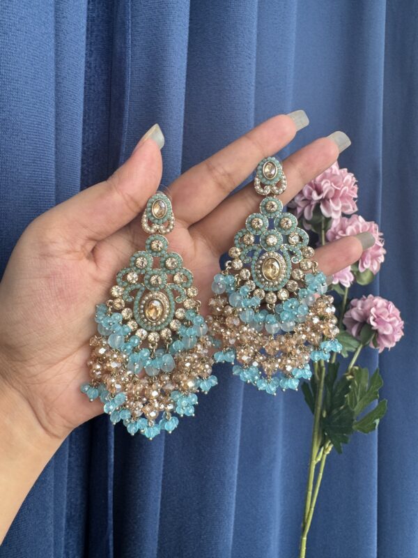 Anika Premium Earrings - Light Blue