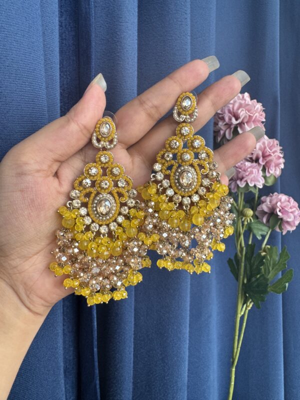 Anika Premium Earrings - Yellow