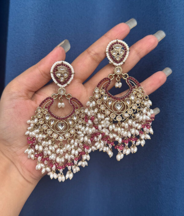 Amrita Premium Earrings - Wine
