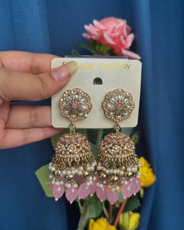 Rakshita Kundan Jhumka - Light Pink