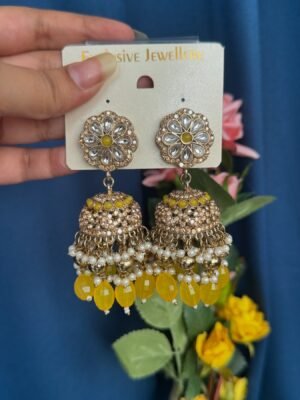 Rakshita Kundan Jhumka – Yellow